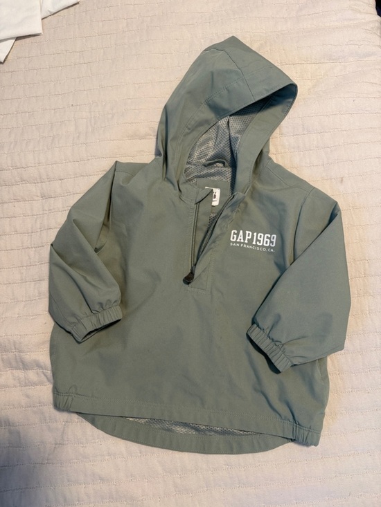 GAP Other - GAP Sage Green Hooded Pullover Anorak/Windbreaker